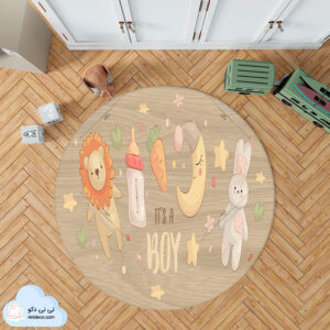 فرشینه طرح حیوون های نارنجی