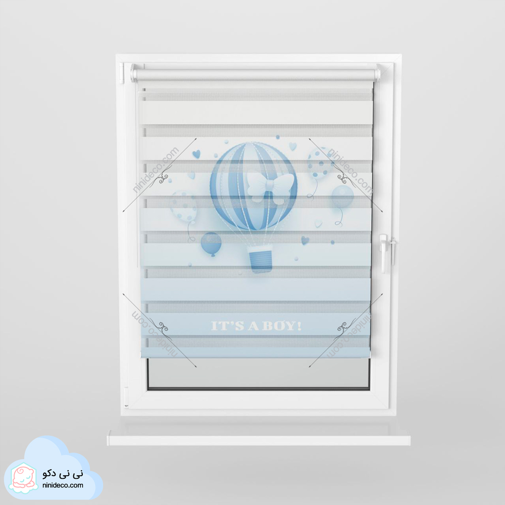 پرده زبرا طرح پسر کوچولو و خرس